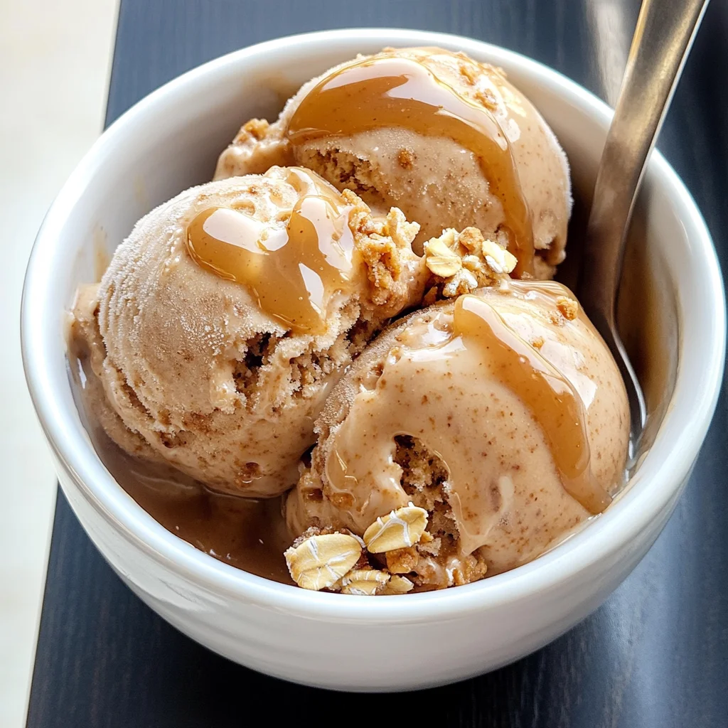 Apple Butter Oatmeal Crisp Ice Cream