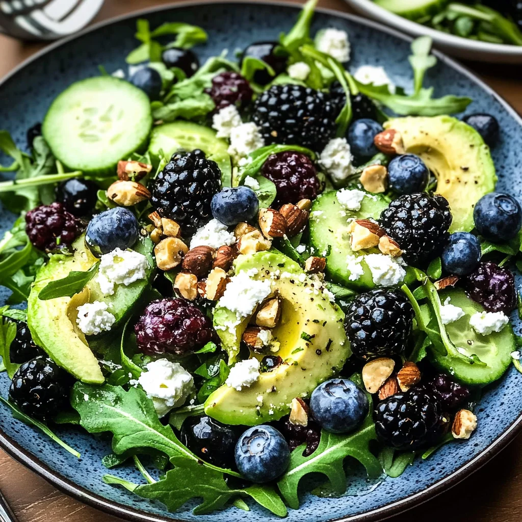 Blackberry, Avocado and Arugula Salad
