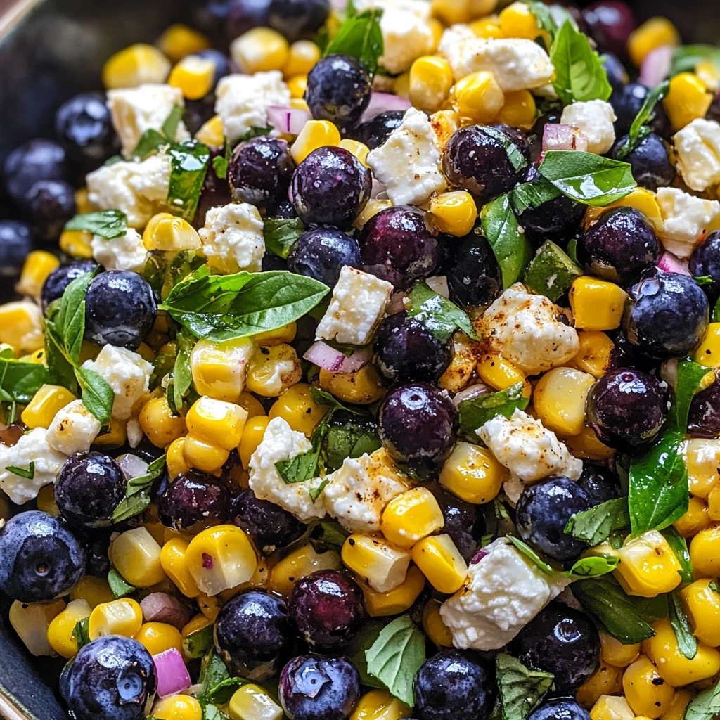 Blueberry Corn Feta Salad