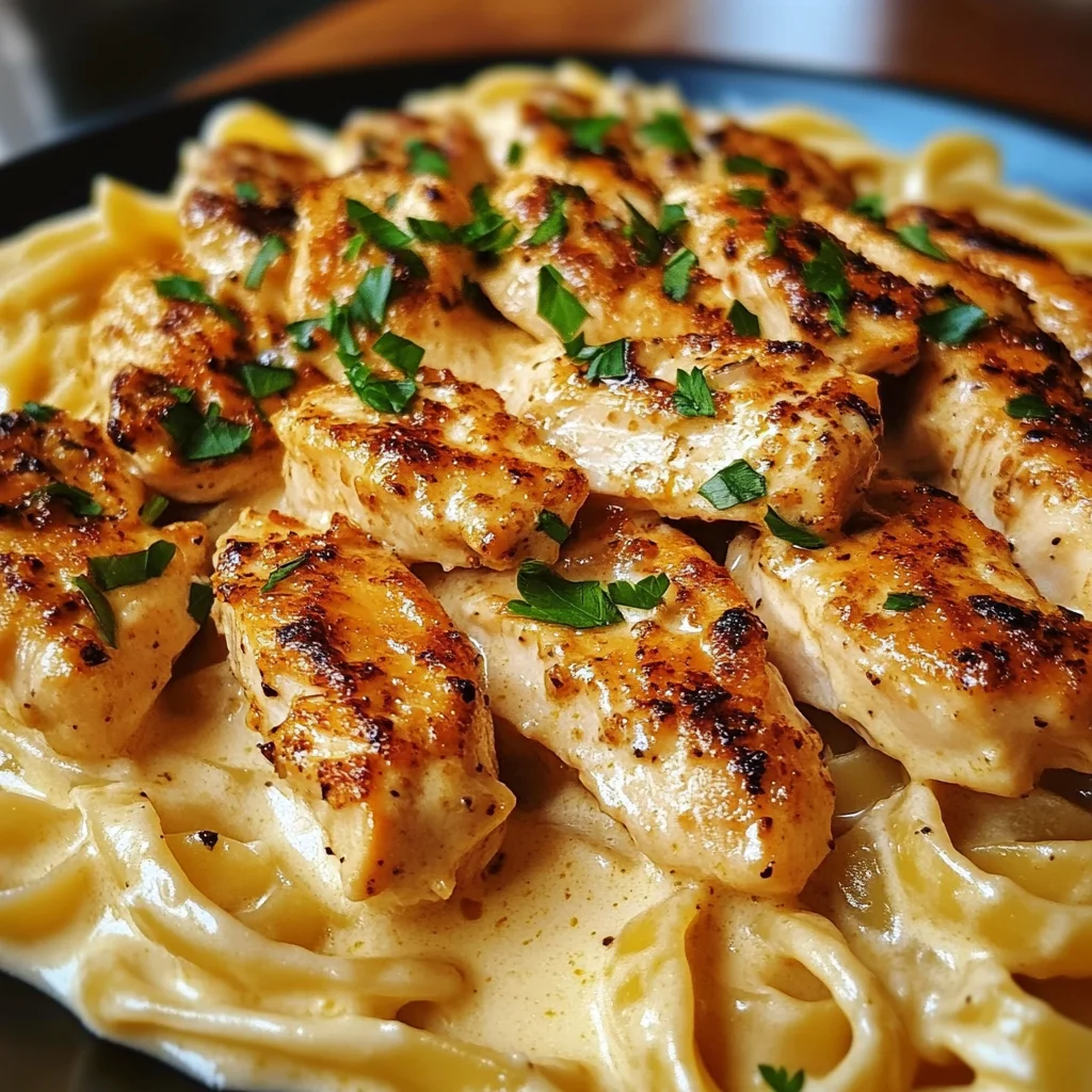 Cajun Chicken pasta in Creamy Parmesan Garlic Sauce