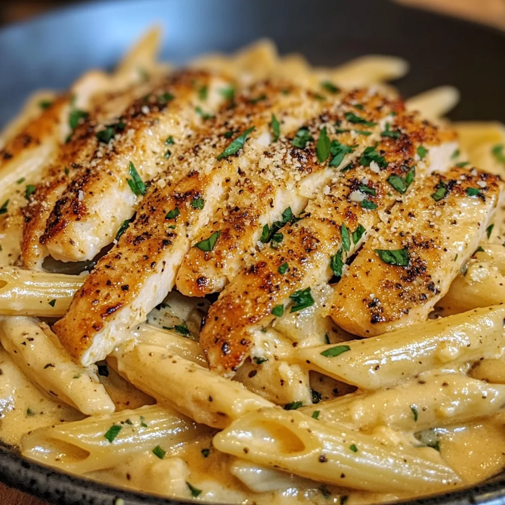 Creamy Cajun Chicken Pasta with Garlic Butter Parmesan Sauce