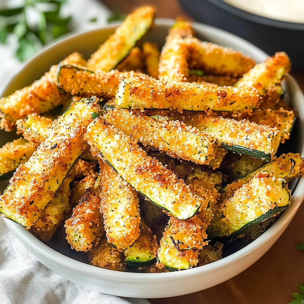 Crispy Air Fryer Zucchini Fries (Gluten-Free, Dairy-Free)