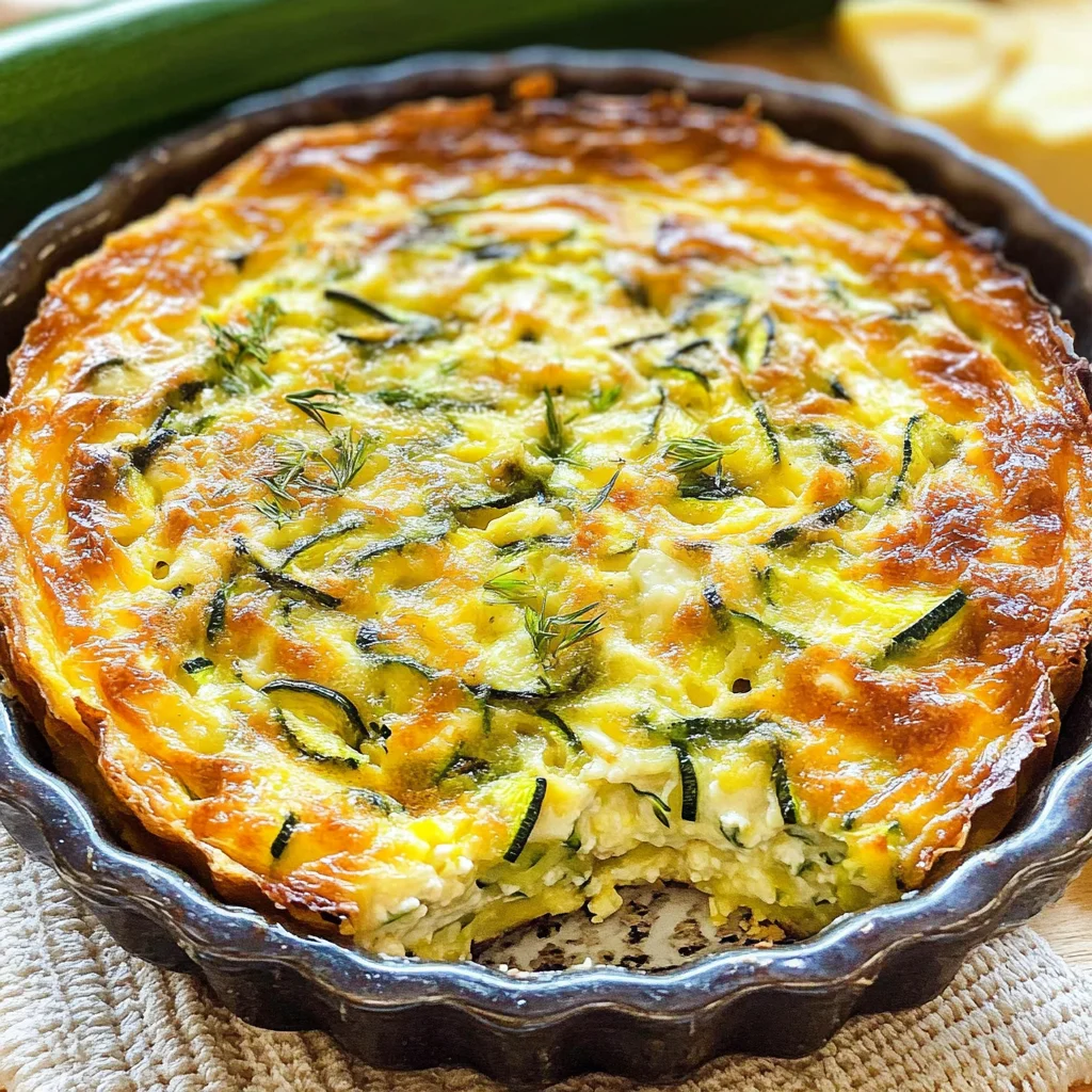 Crustless Cottage Cheese Zucchini Quiche