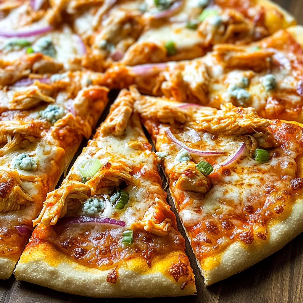 Four Cheese Buffalo Chicken Pizza