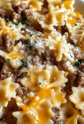 Garlic Butter Beef & Cheesy Bowtie Pasta