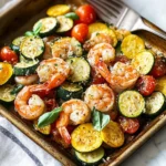 Garlic Parmesan Sheet Pan Shrimp with Zucchini