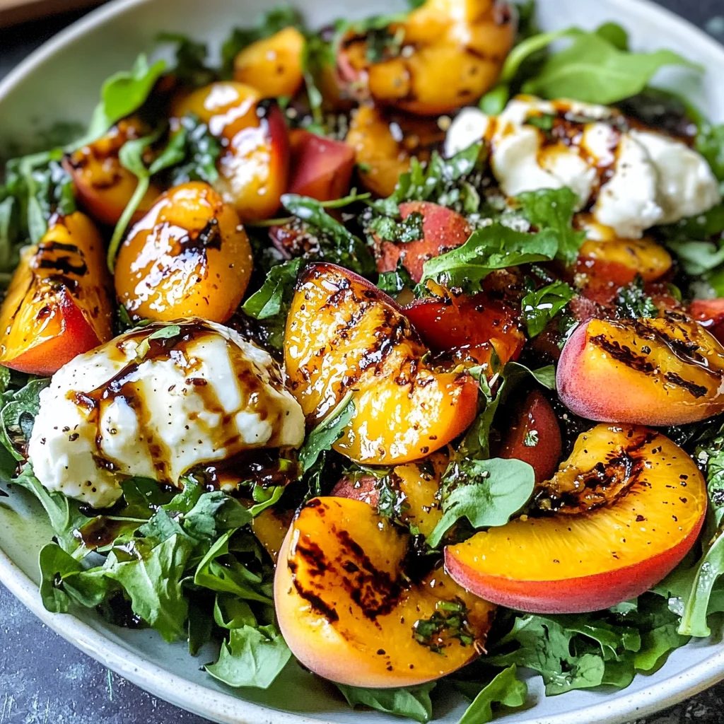 Grilled Peach And Burrata Salad