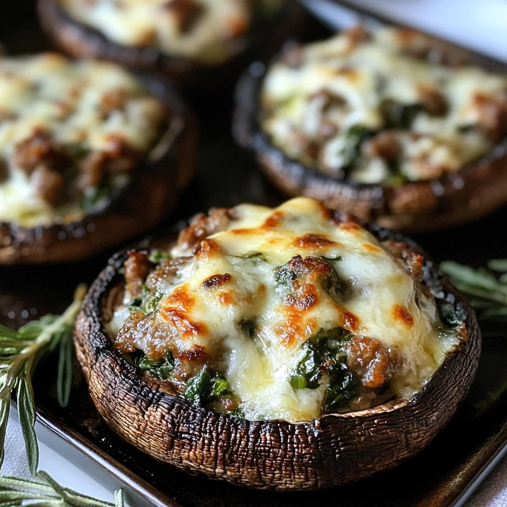 Grilled Stuffed Portobello Mushrooms
