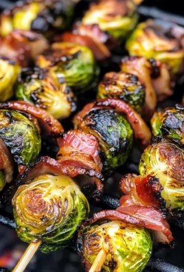 Grilled Turkey Bacon Wrapped Brussels Sprouts