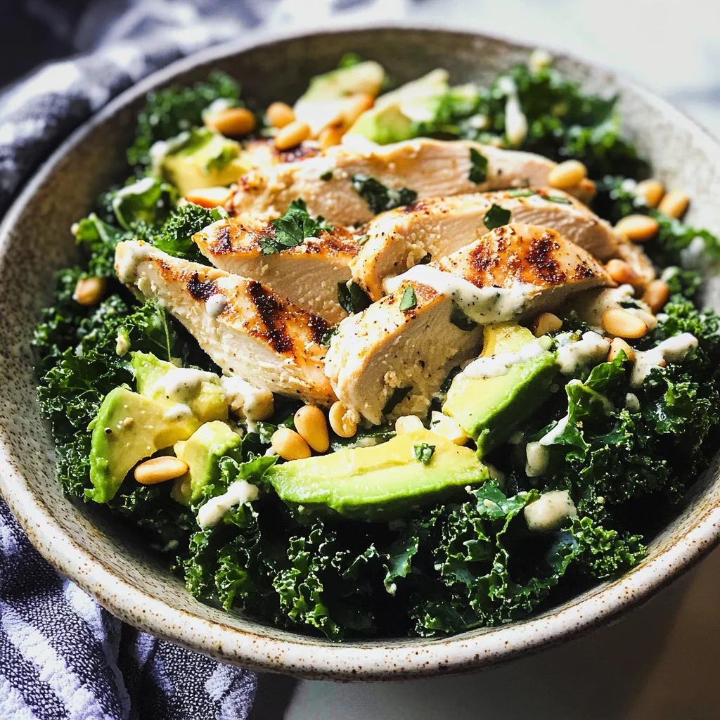 Kale Chicken Caesar Salad {Paleo, Whole30}