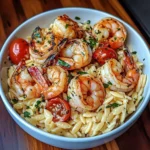 Lemon Garlic Shrimp & Orzo Bowl