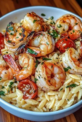 Lemon Garlic Shrimp & Orzo Bowl