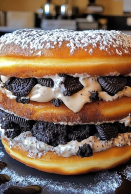 Oreo Cheesecake Stuffed Donut Burger