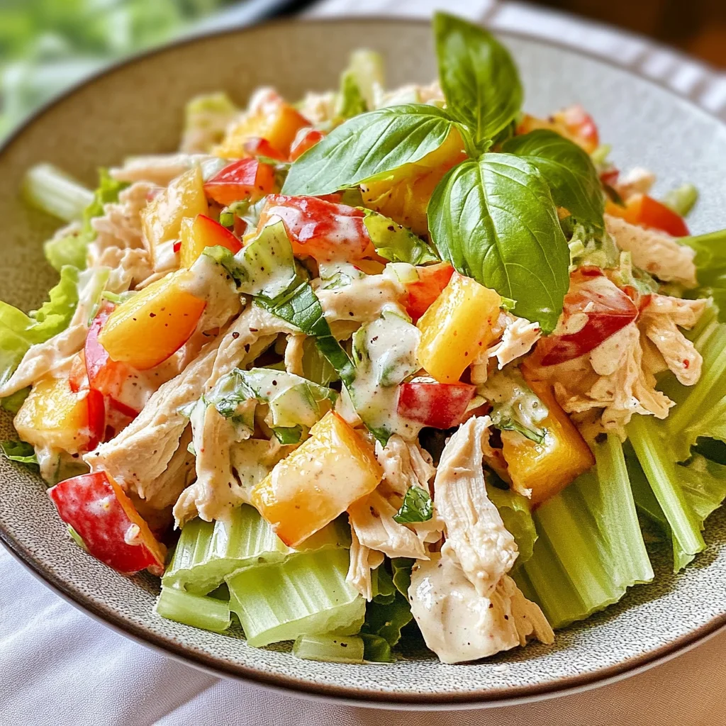 Peach Basil Chicken Salad