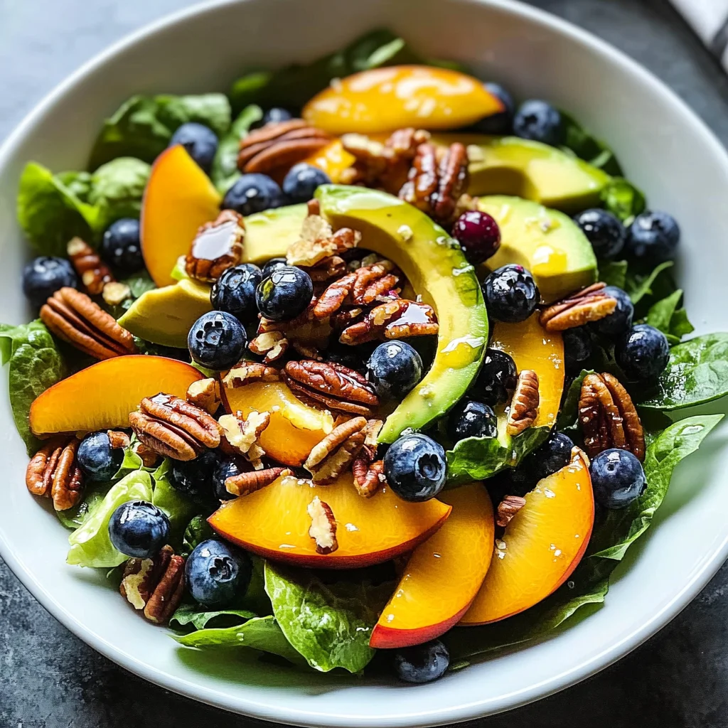Peach Salad with Honey Vinaigrette
