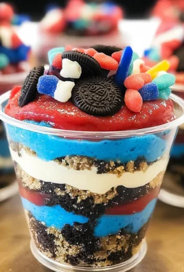 Red, White and Blue Dirt Cups
