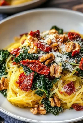 Roasted Garlic and Kale Spaghetti Squash