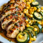 Savory Garlic Butter Chicken with Fresh Zucchini and Sweet Corn
