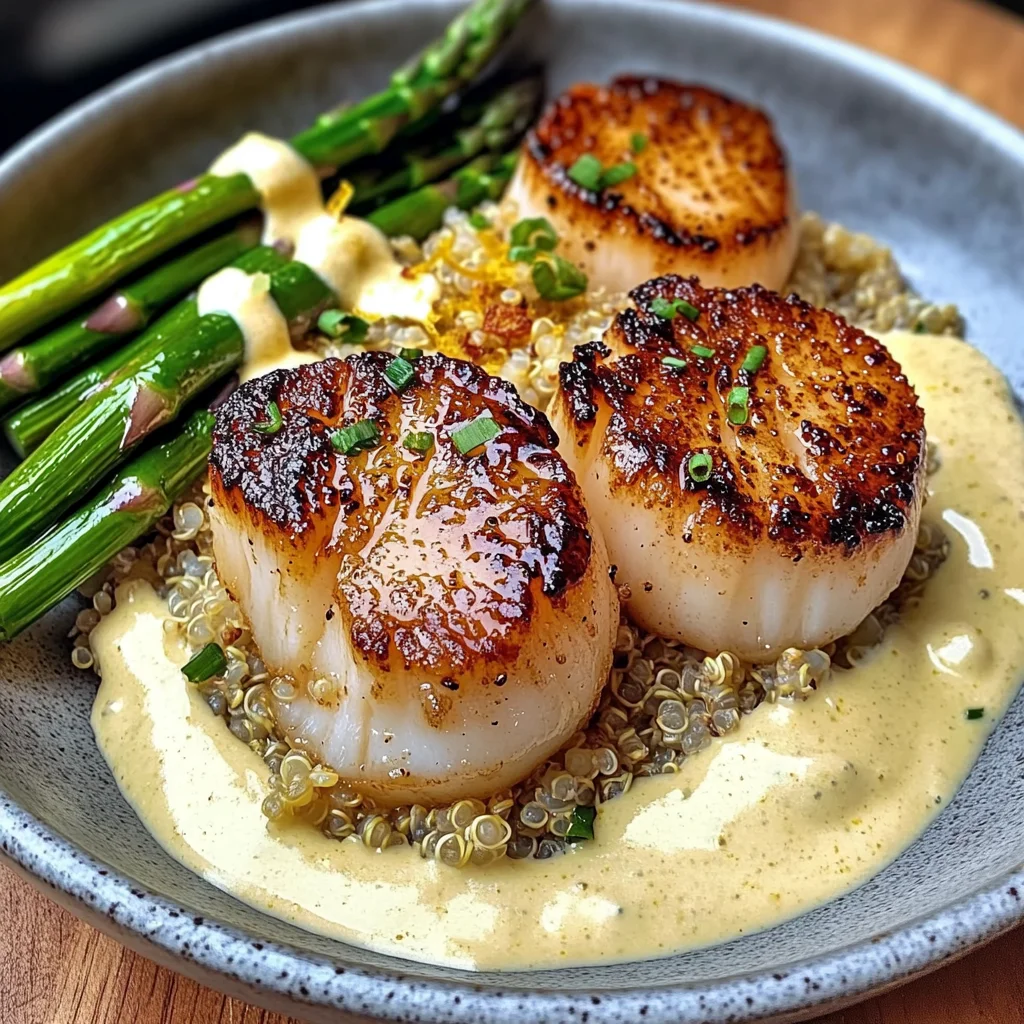 Scallops & Quinoa Bowl with Lemon Butter Sauce