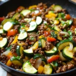 Zucchini and Ground Beef Skillet