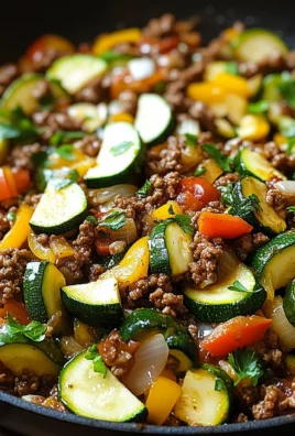 Zucchini and Ground Beef Skillet