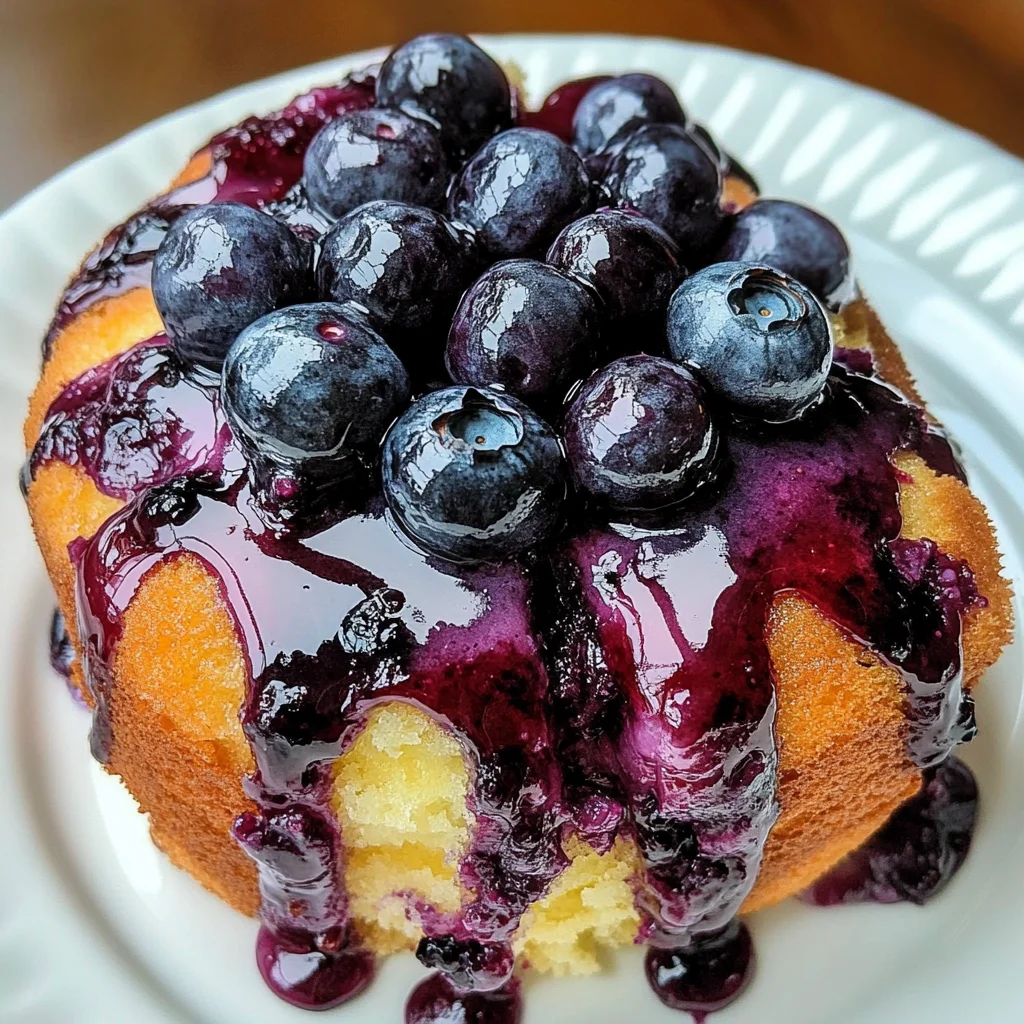 Blueberry Lemon Yogurt Cake with Blueberry Compote