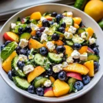 Blueberry Peach Feta Salad