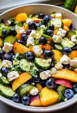 Blueberry Peach Feta Salad