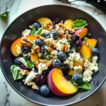 Blueberry Peach Feta Salad