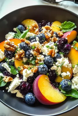 Blueberry Peach Feta Salad