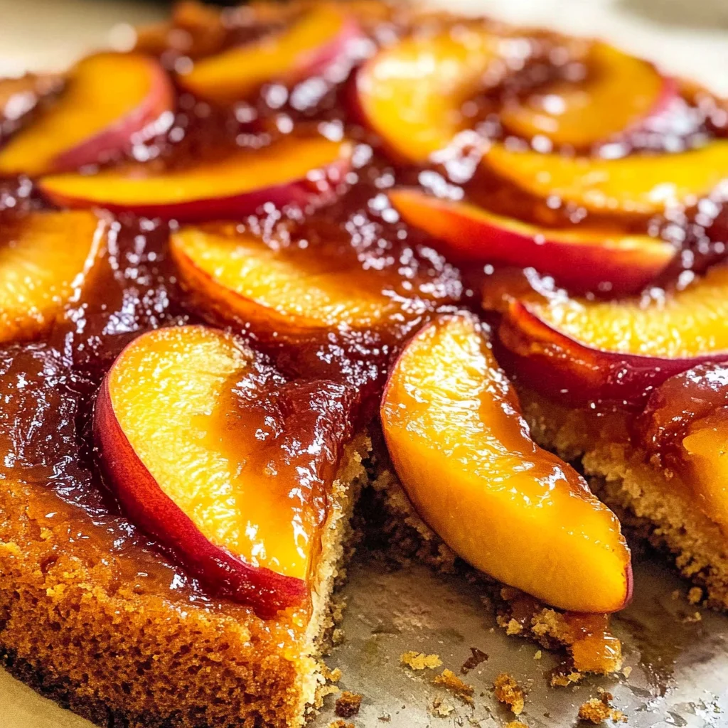 Bourbon Peach Upside-Down Cake