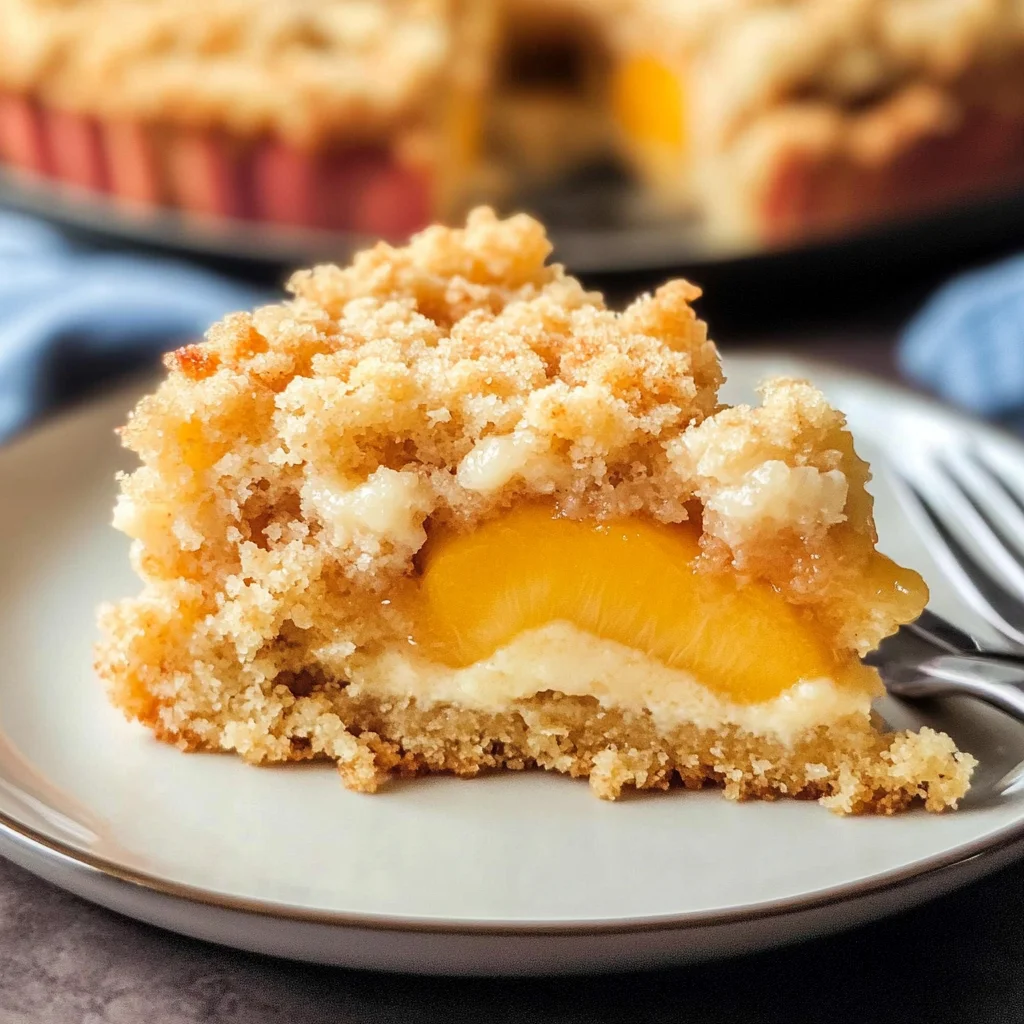 Easy Italian Peach Crumb Cake
