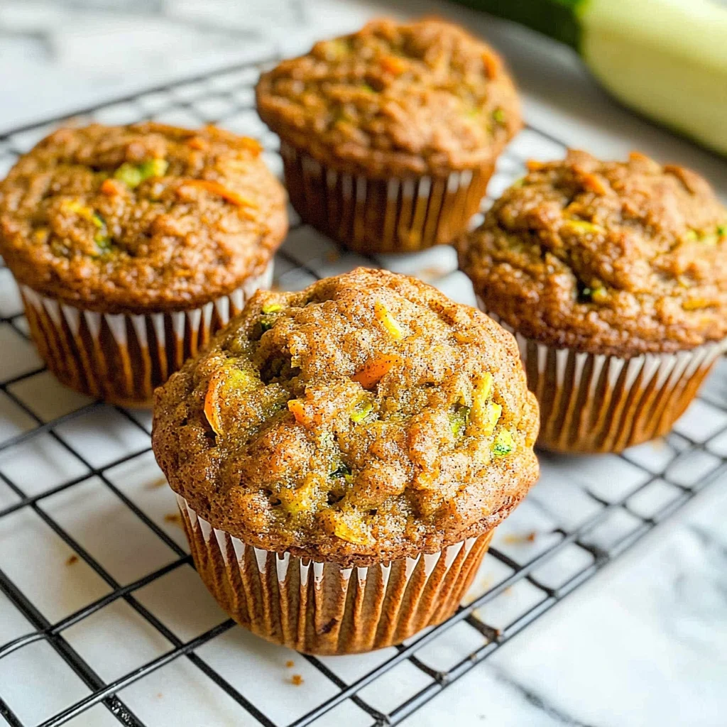 Fluffy Whole Wheat Carrot Zucchini Muffins