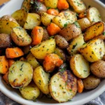 Garlic Herb Roasted Potatoes Carrots and Zucchini