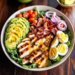 Grilled Chicken Cobb Salad with Honey Dijon {Paleo, Whole30 Option}