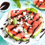 Grilled Watermelon with Feta, Mint, and Balsamic Glaze