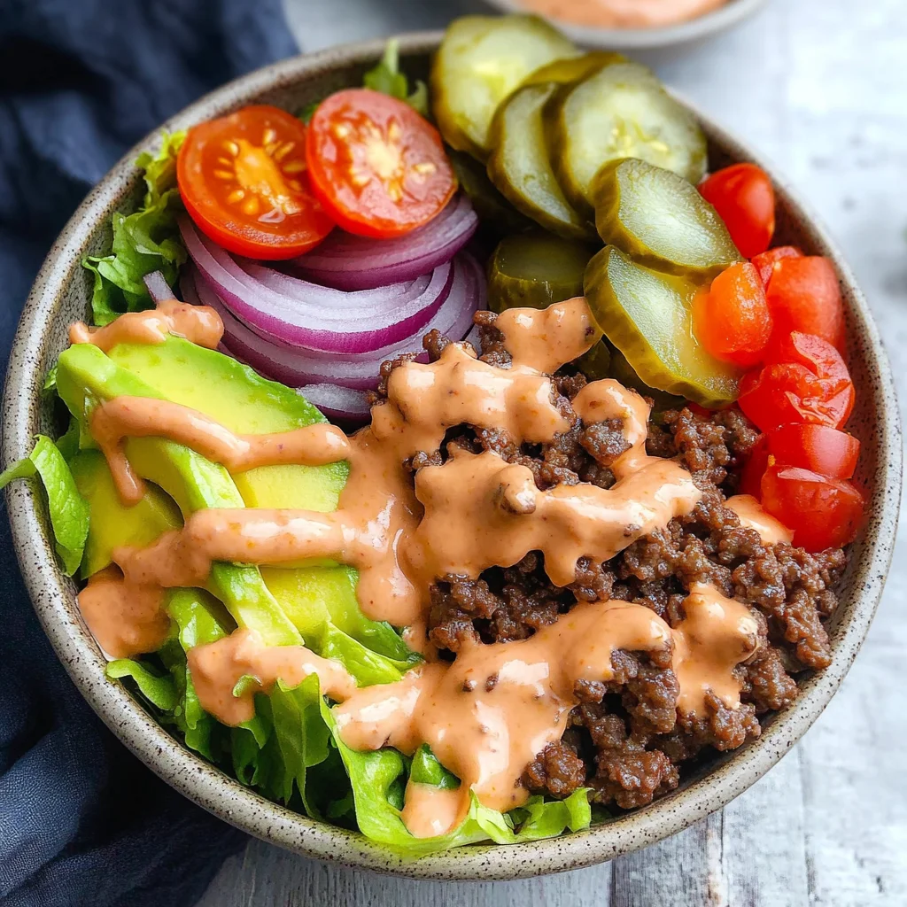 Healthy Burger in a Bowl
