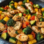 Healthy Chicken and Vegetables Skillet