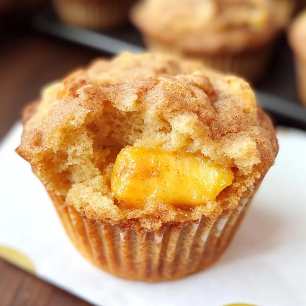 Healthy Honey Peach Muffins
