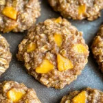 Healthy Peach Oatmeal Breakfast Cookies