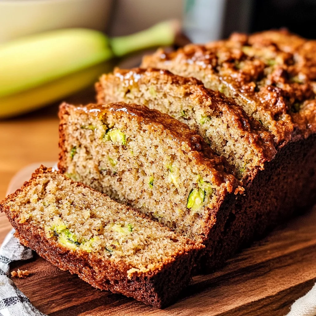 Healthy Zucchini Banana Bread