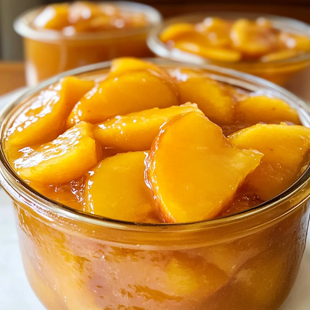 Homemade Canned Peach Pie Filling