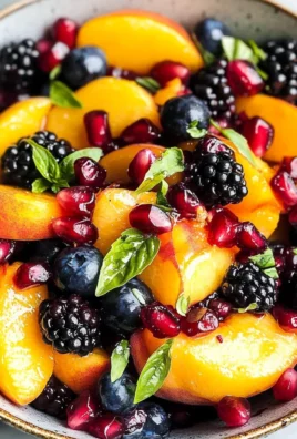 Honey Lime Basil Peach Fruit Salad