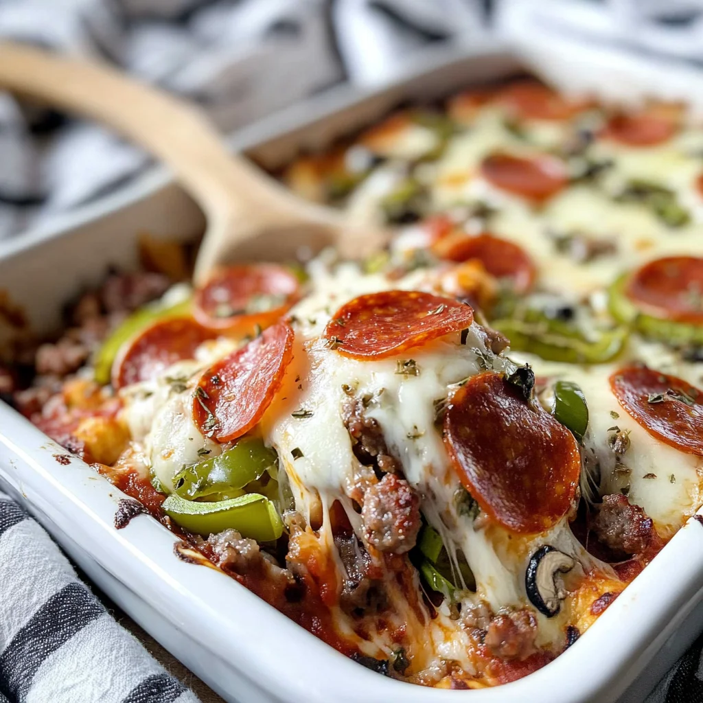 Keto Pizza Casserole Recipe