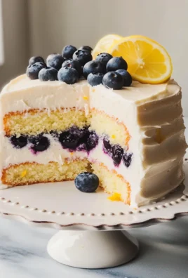 Lemon Blueberry Layer Cake