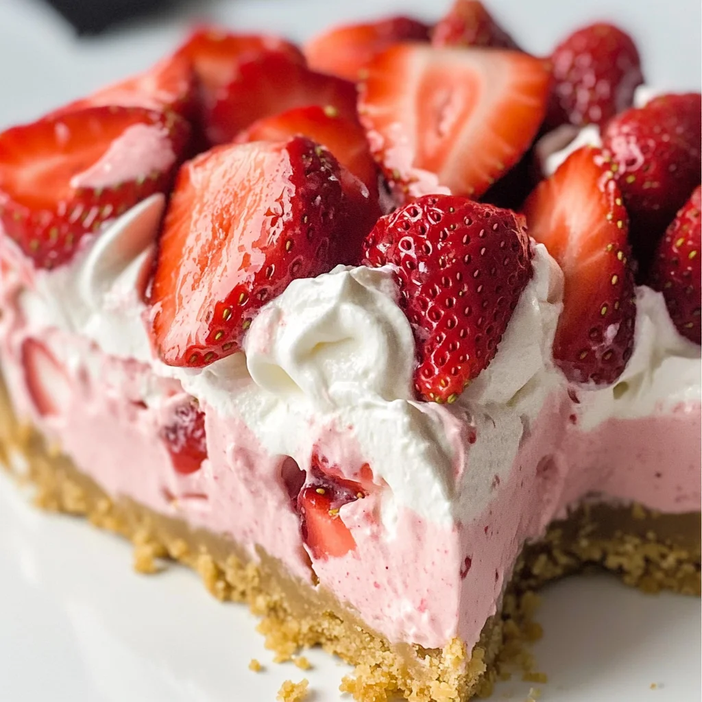 No-Bake Strawberry and Cream Pie