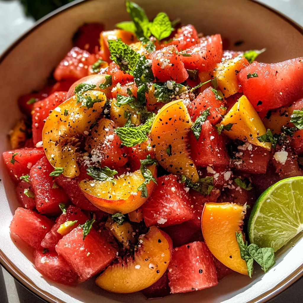 Peach Watermelon Salad Recipe