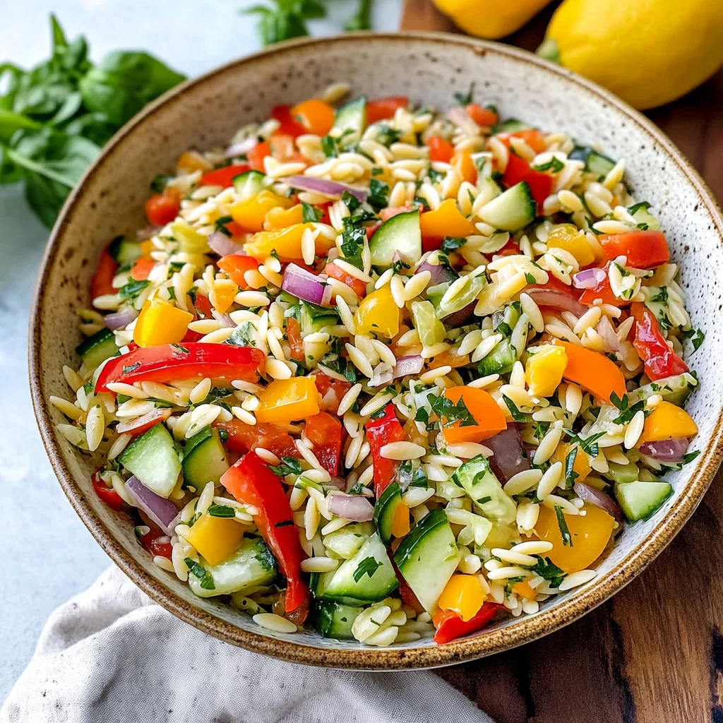 Rainbow Orzo Salad