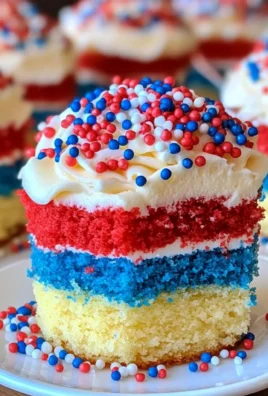 Red, White, and Blue Mini Cakes