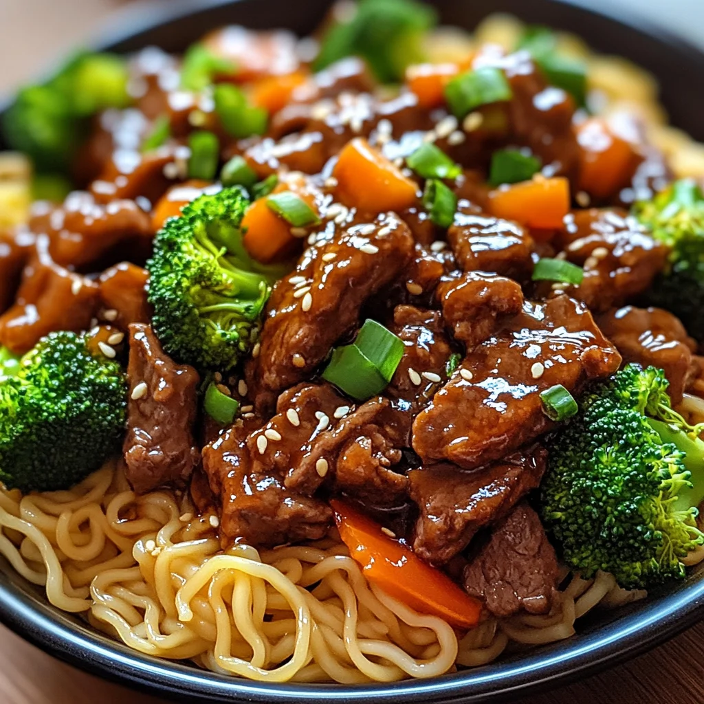 Sticky Beef Noodles